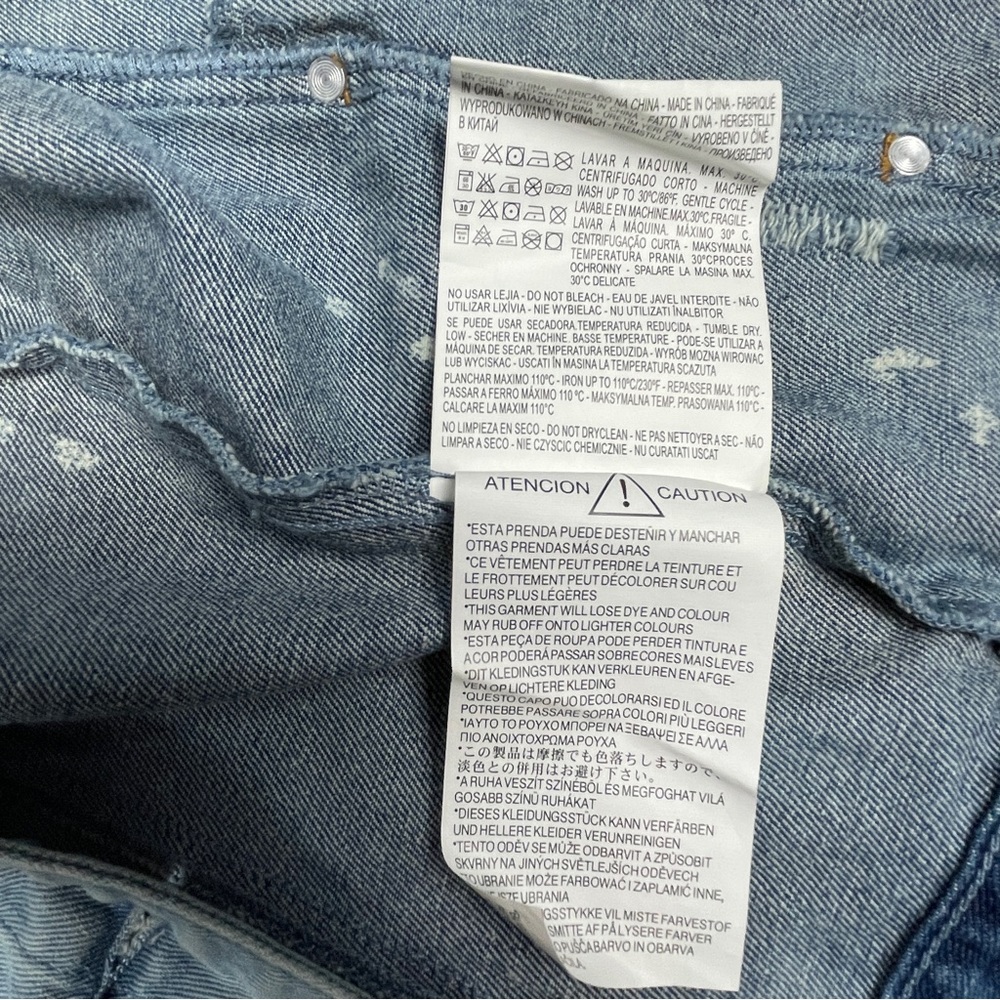 BERSHKA denim distressed vest with spikes beading, size S - Picture 16 of 16